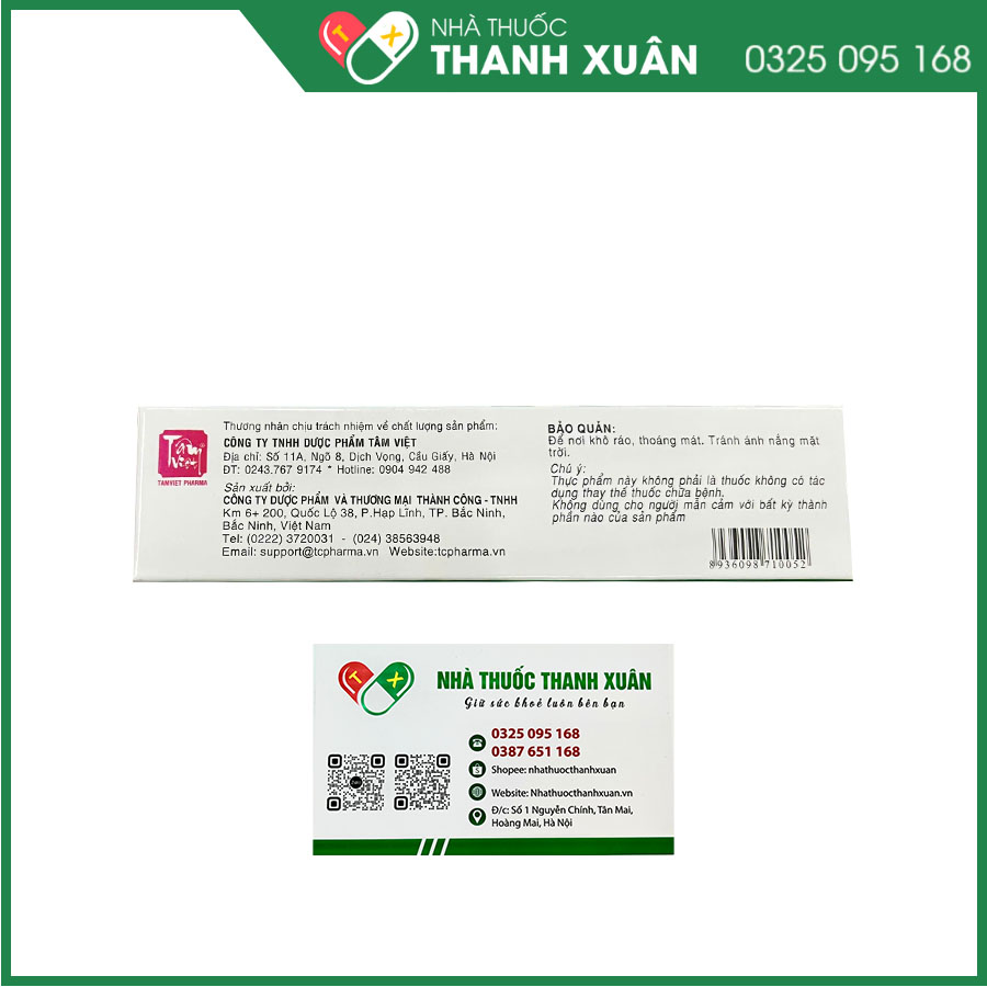 Tametop giúp tăng cường đề kháng, giảm nhiệt miệng, tăng sức bền thành mạch
